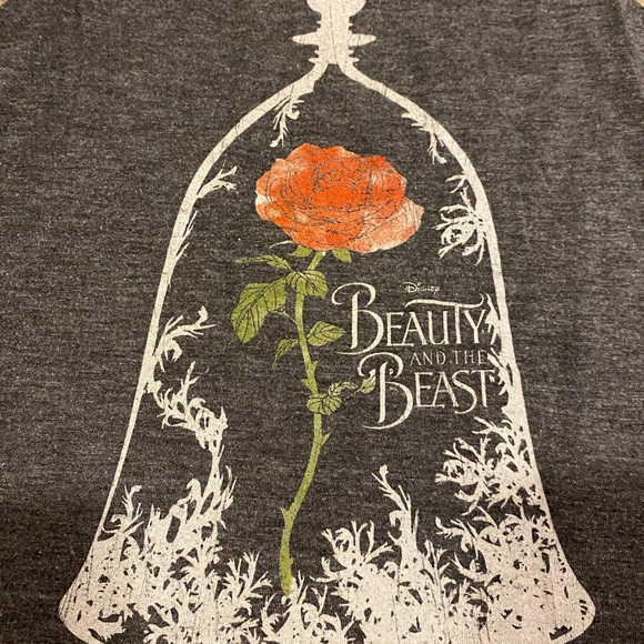 Disney Beauty and the Beast Gray Muscle Tee Large - Picture 2 of 3